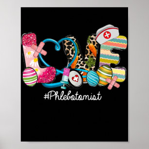 KÄRLEK Stethoscope SCrub Phlebotomist Nurse Life Poster