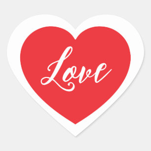 Kärlek Sticker Hjärtformat Klistermärke