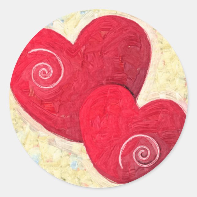 Kärlek Sticker Runt Klistermärke (Framsida)