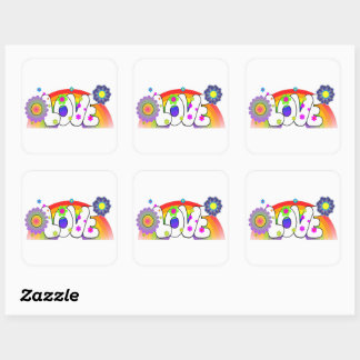 Kärlek Stickers Fyrkantigt Klistermärke