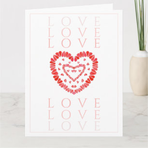 KÄRLEK Stor Greeting Card Kort