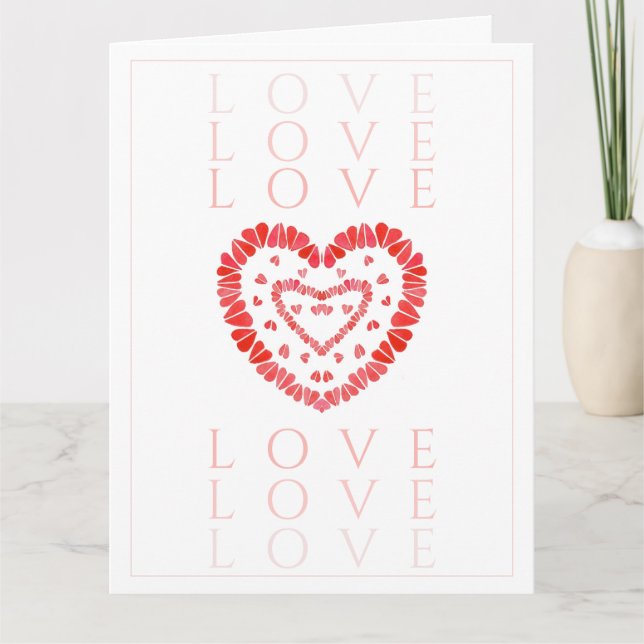 KÄRLEK Stor Greeting Card Kort (Framsida)
