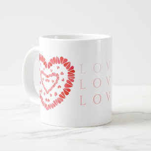 KÄRLEK Stor Vit Mugg Jumbo Mugg