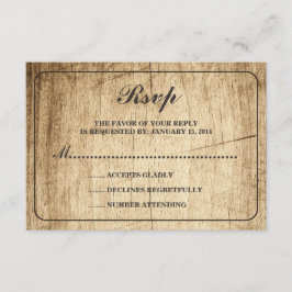 Kärlek Story Typography | Vintage Barn Wood OSA Kort