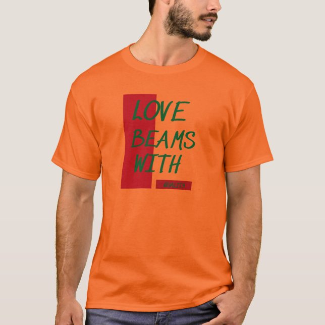Kärlek-strålar av hög kvalitet t shirt (Framsida)
