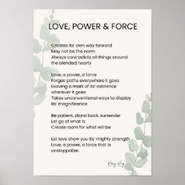 Kärlek, ström, tvångsepoetry för Dikt Poster