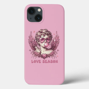 Kärlek-Struck Cupid med Rosa Glass och Bubble Gum
