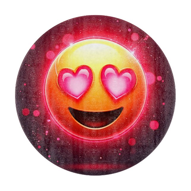 Kärlek Struck Emoji Hearts Glow (Framsidan)