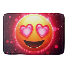 Kärlek Struck Emoji Hearts Glow Badrumsmatta