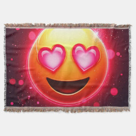 Kärlek Struck Emoji Hearts Glow Filt