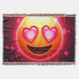 Kärlek Struck Emoji Hearts Glow Filt