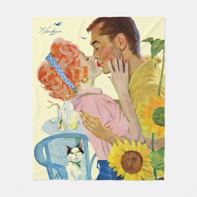 Kärlek-Struck Fleecefilt (Framsidan)