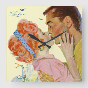 Kärlek-Struck Fyrkantig Klocka