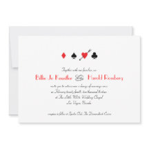 Kärlek Struck Las Vegas bröllopsinbjudan