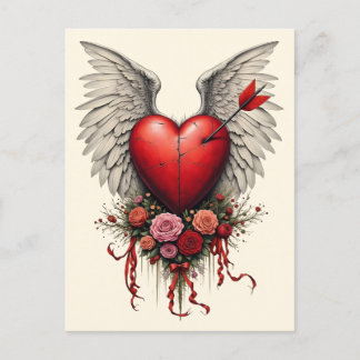 "Kärlek Struck" Valentine Helg Vykort