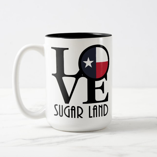 KÄRLEK Sugar Land 15 oz Två-Tonad Mugg (Vänster)