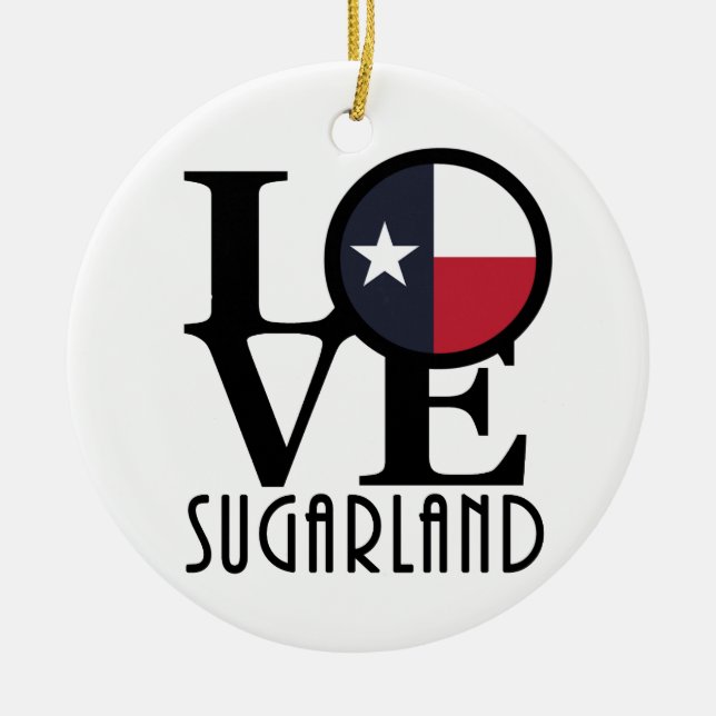 KÄRLEK Sugar Land Julgransprydnad Keramik (Framsidan)