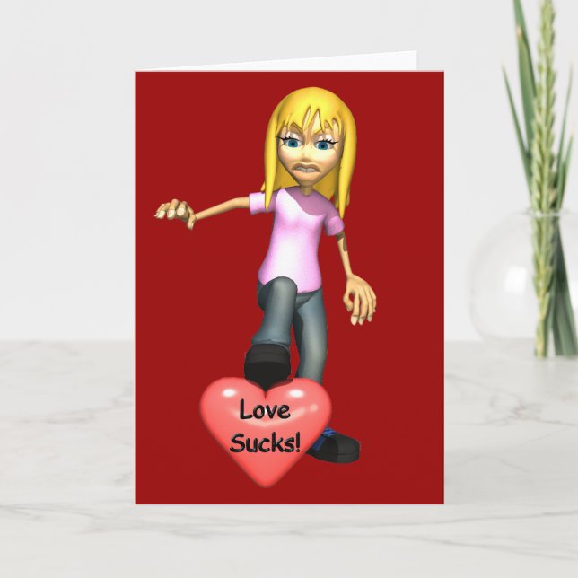 Kärlek suger helgkort (Framsida)