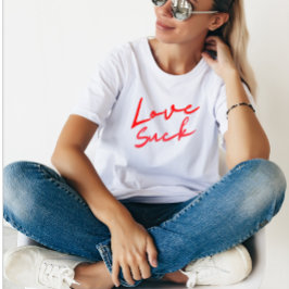 Kärlek suger på antivalentins dag roligt t shirt