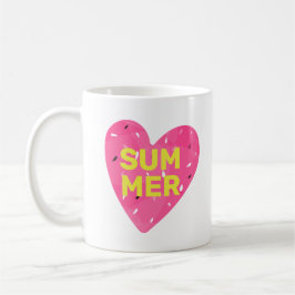 Kärlek Summer Watermelon Heart Rosa Kaffemugg