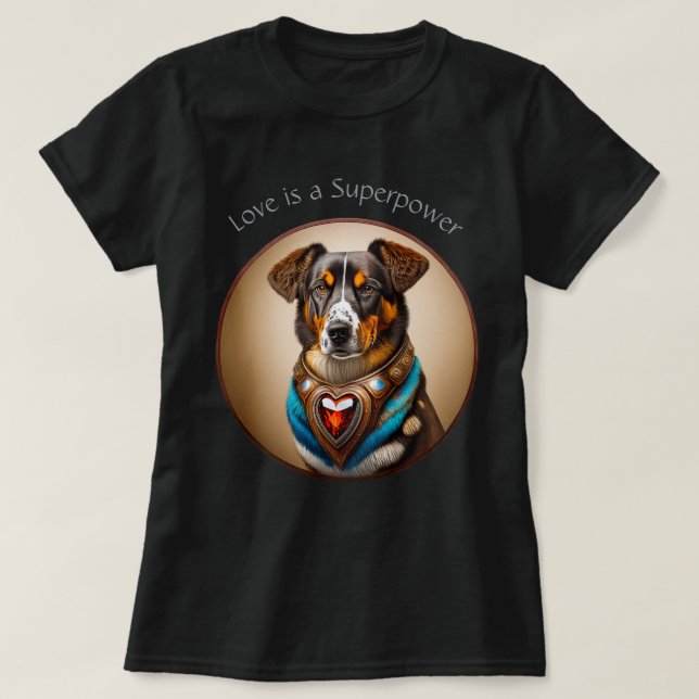Kärlek supermakt 02 t shirt (Design framsida)