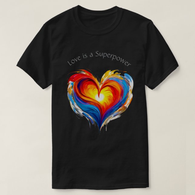 Kärlek Superpower 04 T-Shirt (Design framsida)