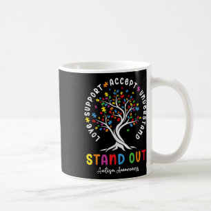 Kärlek Support Accepterar insikten om autism Aware Kaffemugg