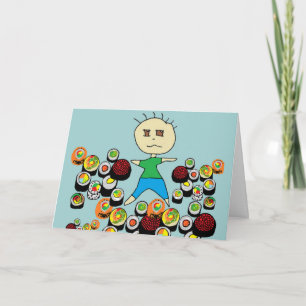 KÄRLEK SUSHI GREETING CARD KORT