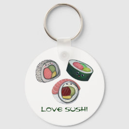 Kärlek Sushi Nyckelring