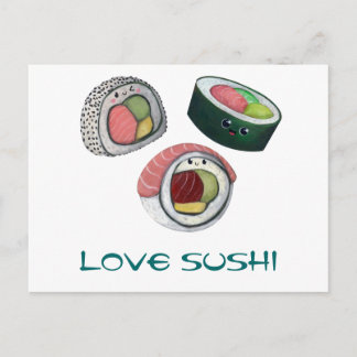 Kärlek Sushi Vykort