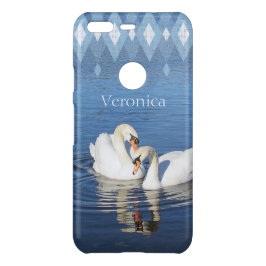 Kärlek Svanar Blue Uncommon Google Pixel Skal