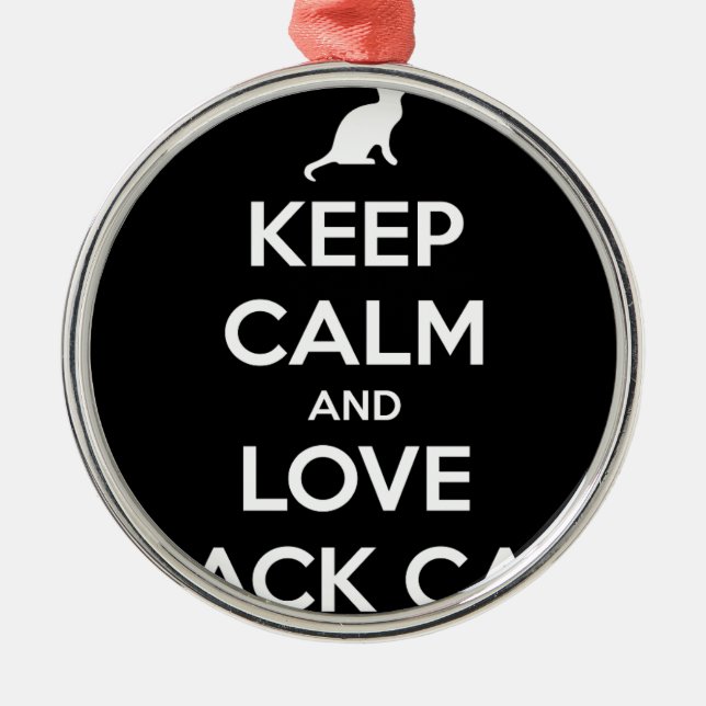 Kärlek Svarta katter Julgransprydnad Metall (Framsidan)