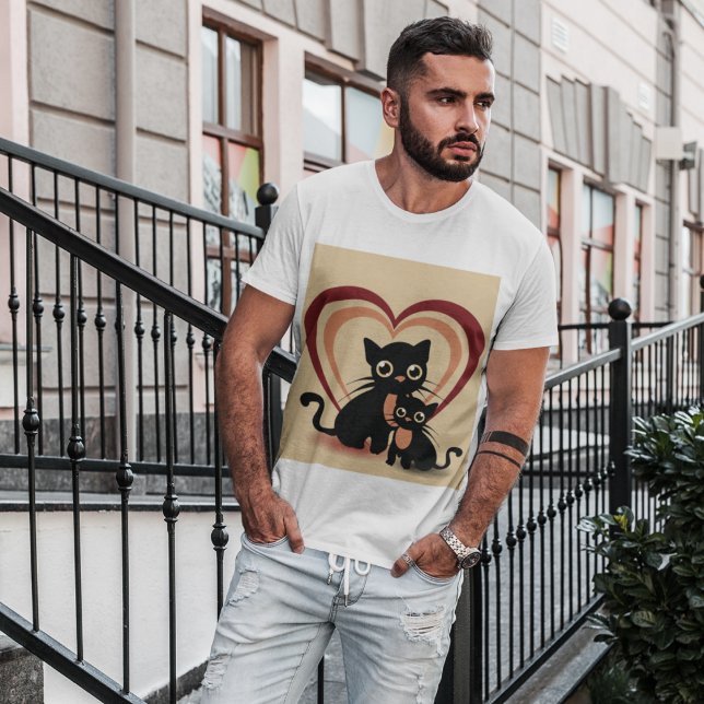 Kärlek Svarta katter Manar T-Shirt (Skapare uppladdad)