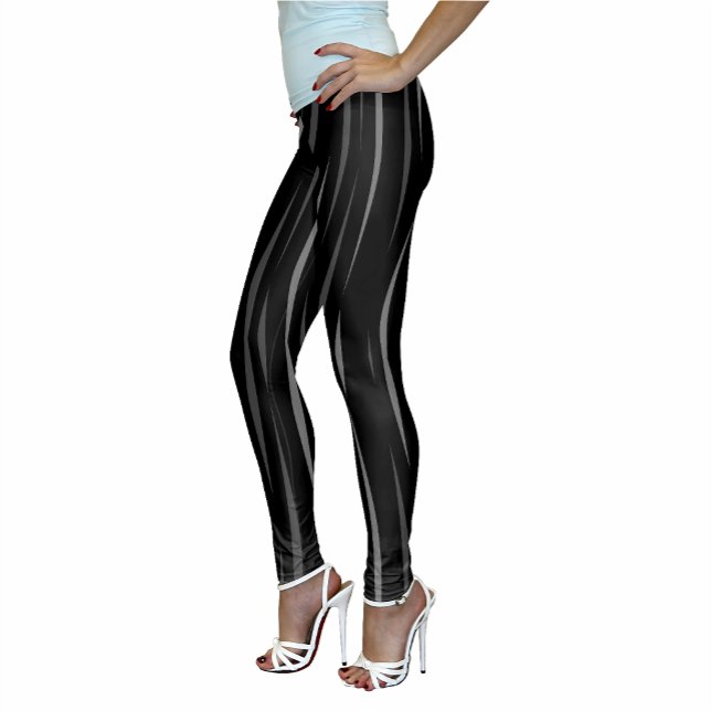 Kärlek Svarta Organiska Unika Flammor Leggings (Stylish Casual Wear Flames Leggins)