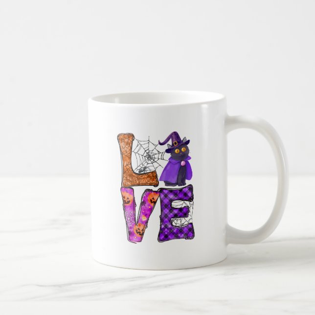 Kärlek - Svartkatt av beck Kaffemugg (Höger)