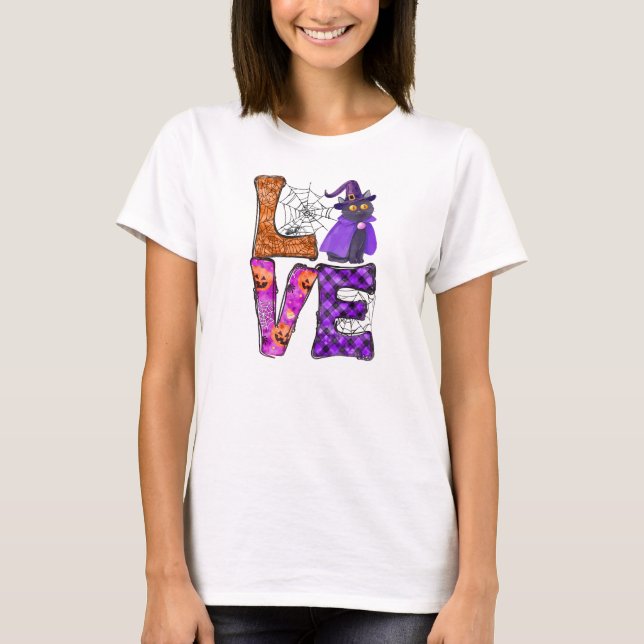Kärlek - Svartkatt av beck T Shirt (Framsida)
