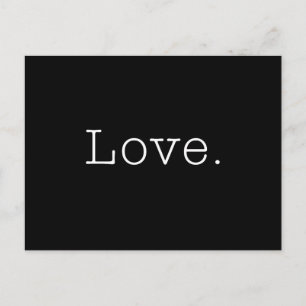 Kärlek. Svartvit Kärlek-offertmall Vykort