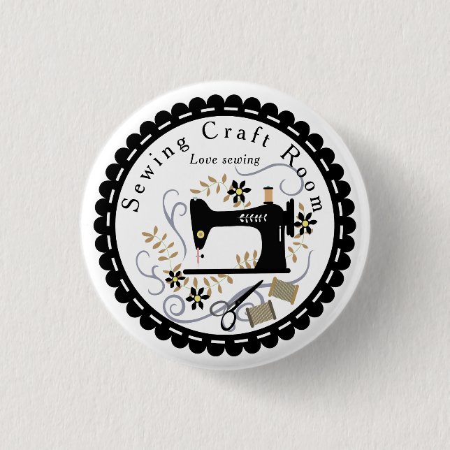 Kärlek Svartvit Knapp (Framsida)