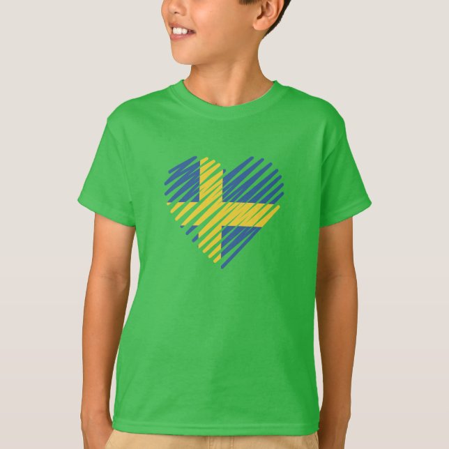 kärlek sverige-01-vit t shirt (Framsida)