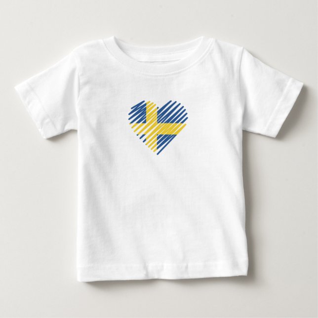 kärlek sverige-01-vit t shirt (Framsida)