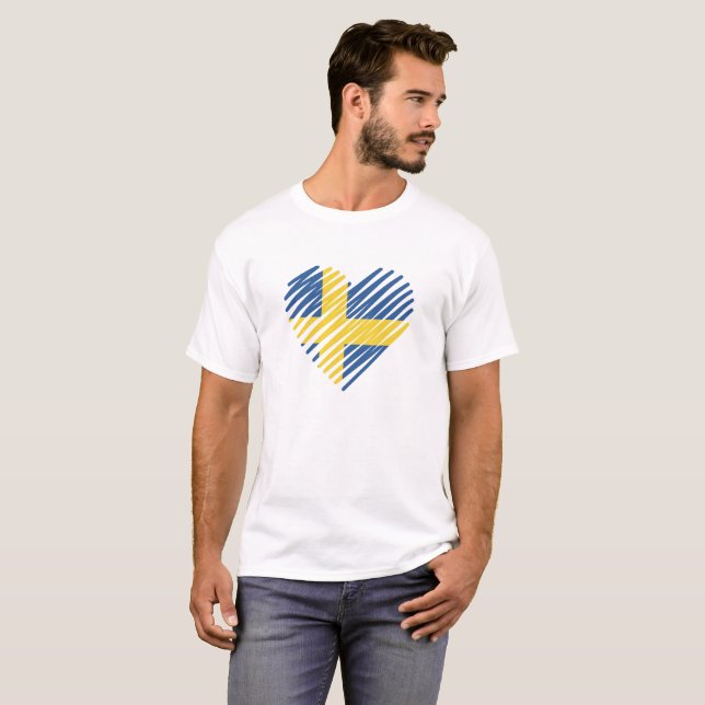 kärlek sverige-01-vit t shirt (Hel framsida)