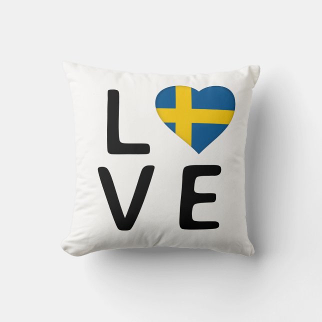 KÄRLEK - SVERIGEN FLAGGA KUDDE (Framsida)