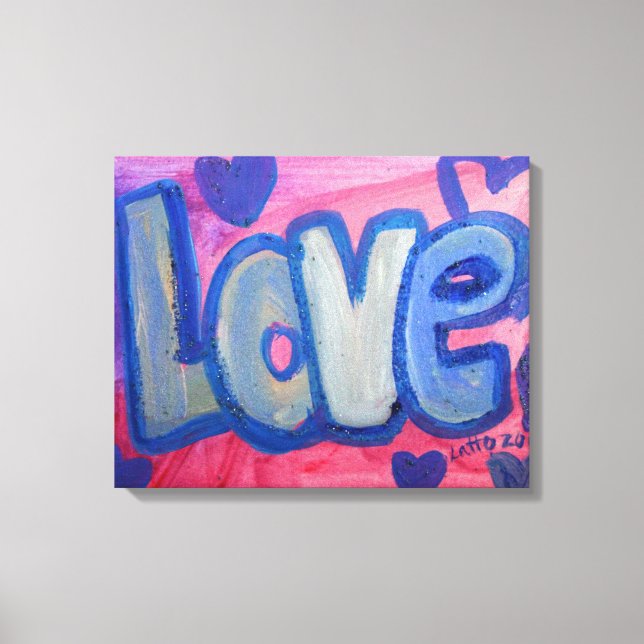Kärlek Sweet Candy Ord Artwork Canvas Painting (Framsida)