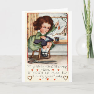 Kärlek Sweet Sake Valentine Repro Vintage 1922 Helgkort