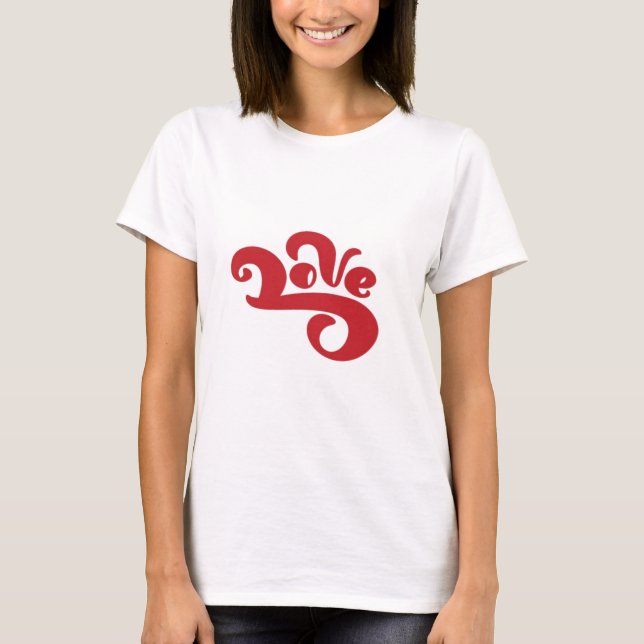 Kärlek Swirl T Shirt (Framsida)