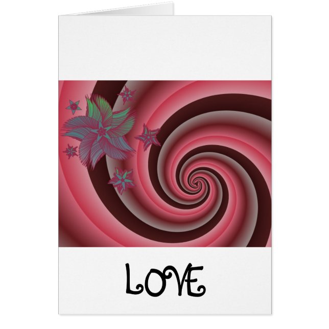 Kärlek Swirls OBS Kort (Framsidan)