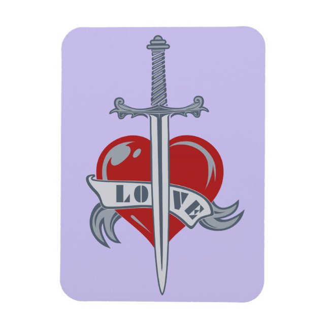 Kärlek Sword anpassningsbar magnet (Vertikal)