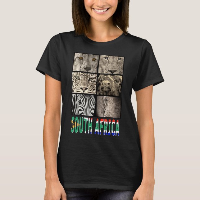 Kärlek Sydafrika Kärlek Vilda djur för Sydafrika F T Shirt (Framsida)
