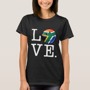 Kärlek Sydafrika som ler flagga Tee Shirt