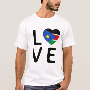 Kärlek - Sydsudan Flagga T Shirt